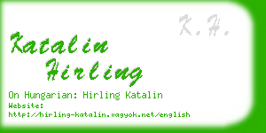 katalin hirling business card